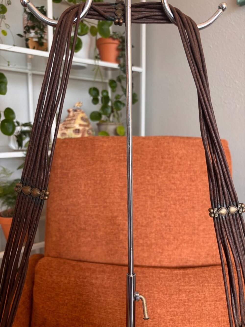 Vintage Desmo Italian Leather Hobo Bag Braided Brown Strap & Brass Accents - Picture 15 of 16